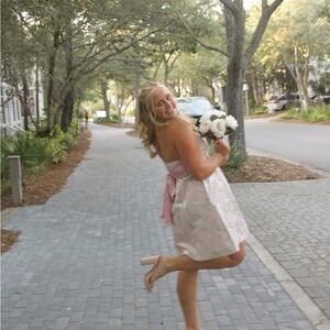 Floral Pink Mini Dress